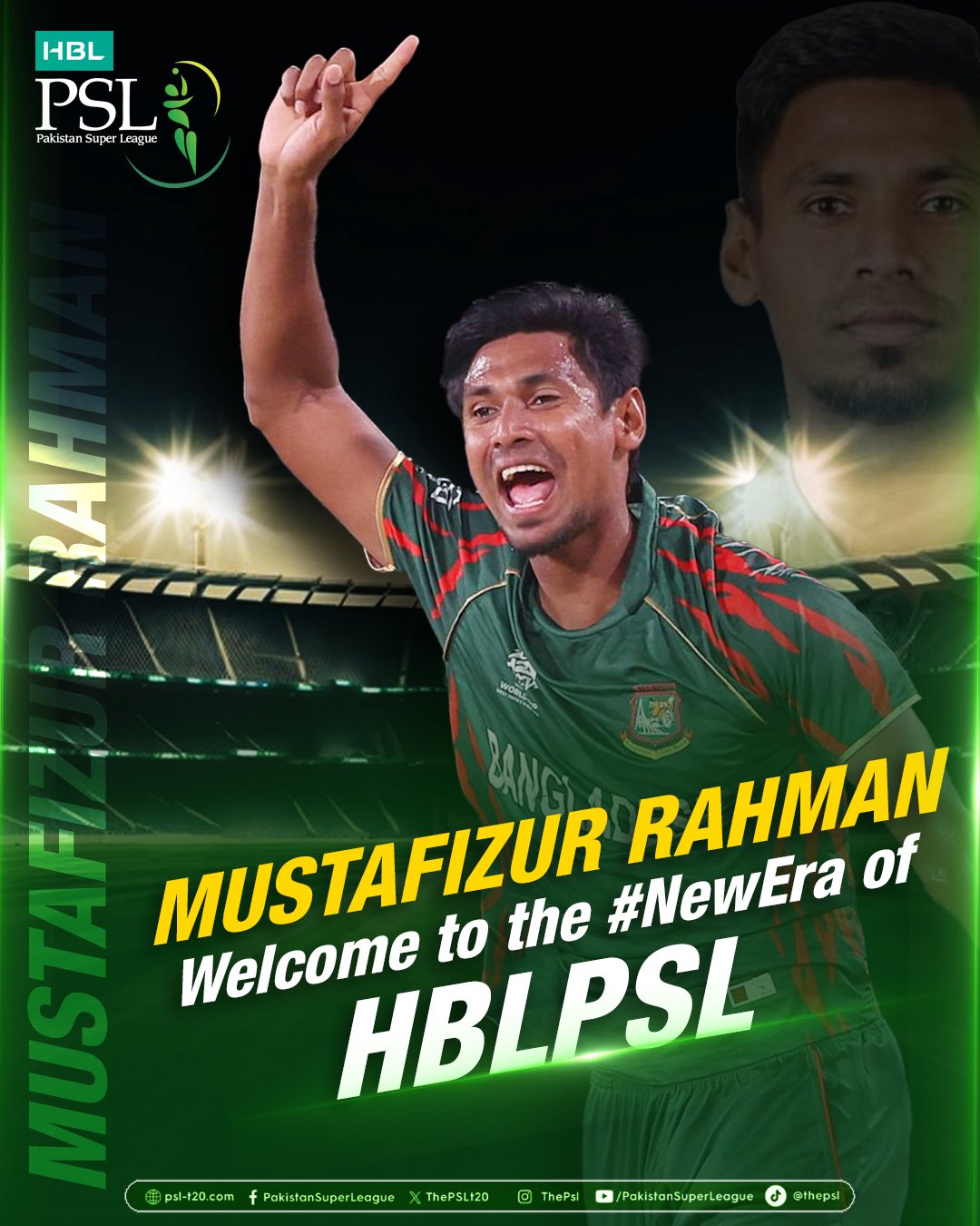 Bangladesh fast bowler Mustafizur Rahman joins Pakistan Super League (PSL)